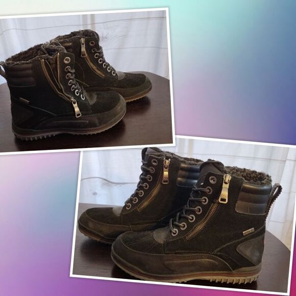 Pajar Boots Jeana Waterproof Insulated Suede Tan Snow Boot 6/6.5